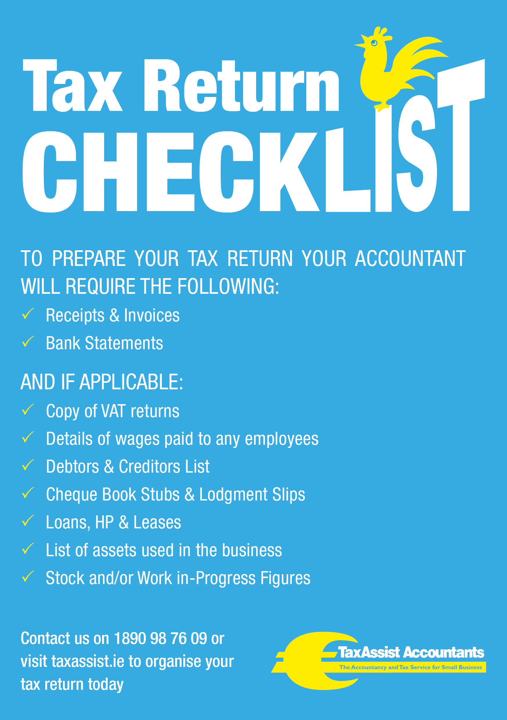 Tax Return Checklist TaxAssist Accountants Tax Return Checklist TaxAssist Accountants